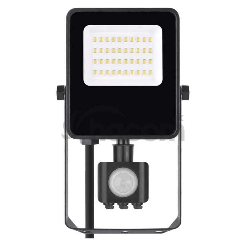 LED reflektor VISIO s pohybovým čidlom, 20 W, neutrálna biela, čierný