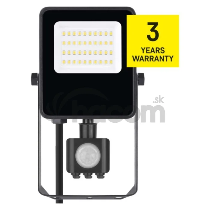 LED reflektor VISIO s pohybovým čidlom, 20 W, neutrálna biela, čierný