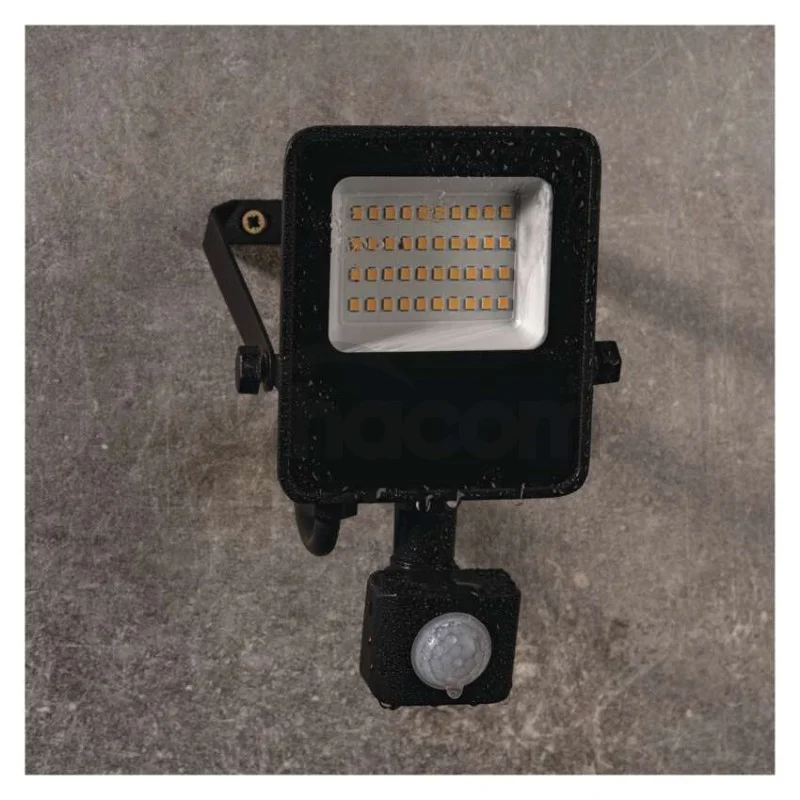 LED reflektor VISIO s pohybovým čidlom, 20 W, neutrálna biela, čierný