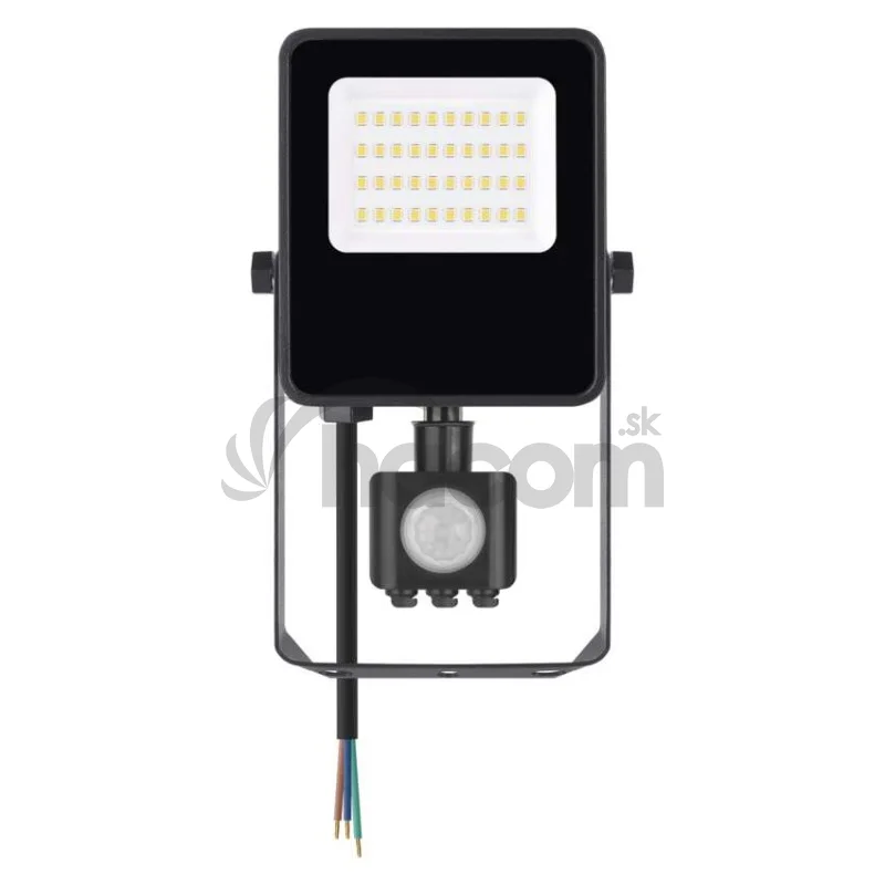 LED reflektor VISIO s pohybovým čidlom, 20 W, neutrálna biela, čierný