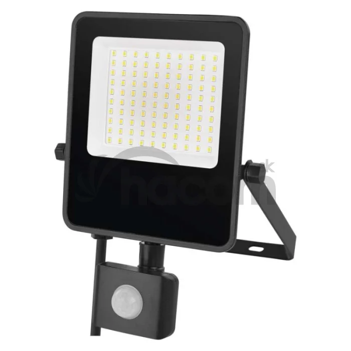 LED reflektor VISIO s pohybovým čidlom, 50 W, neutrálna biela, čierný