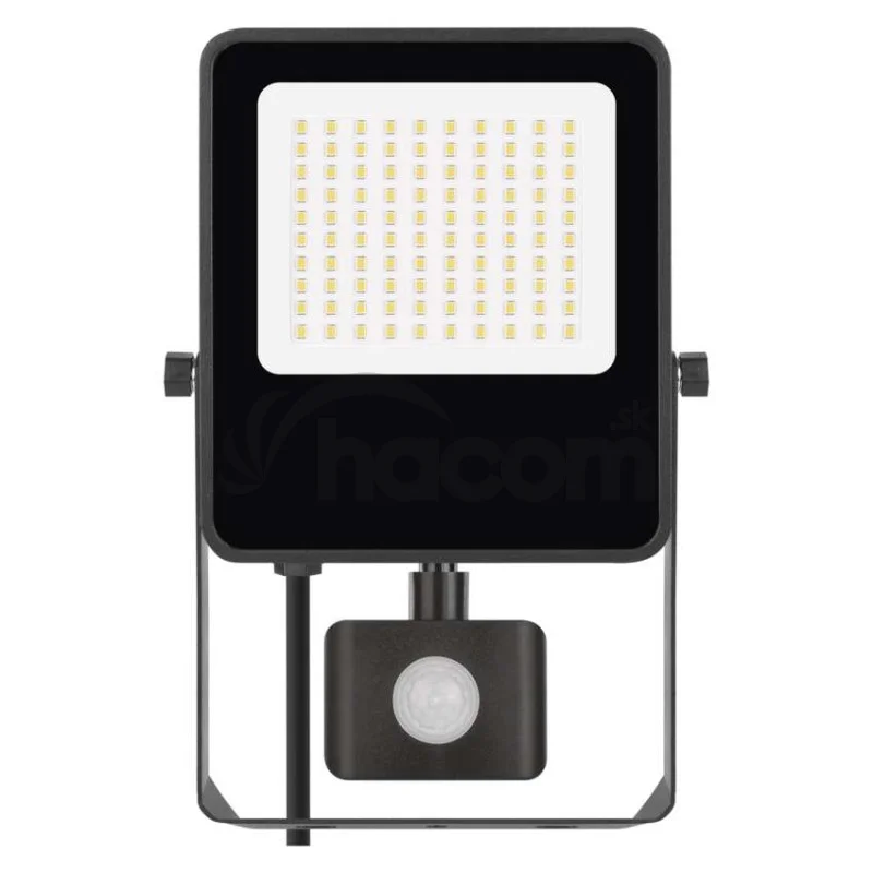 LED reflektor VISIO s pohybovým čidlom, 50 W, neutrálna biela, čierný