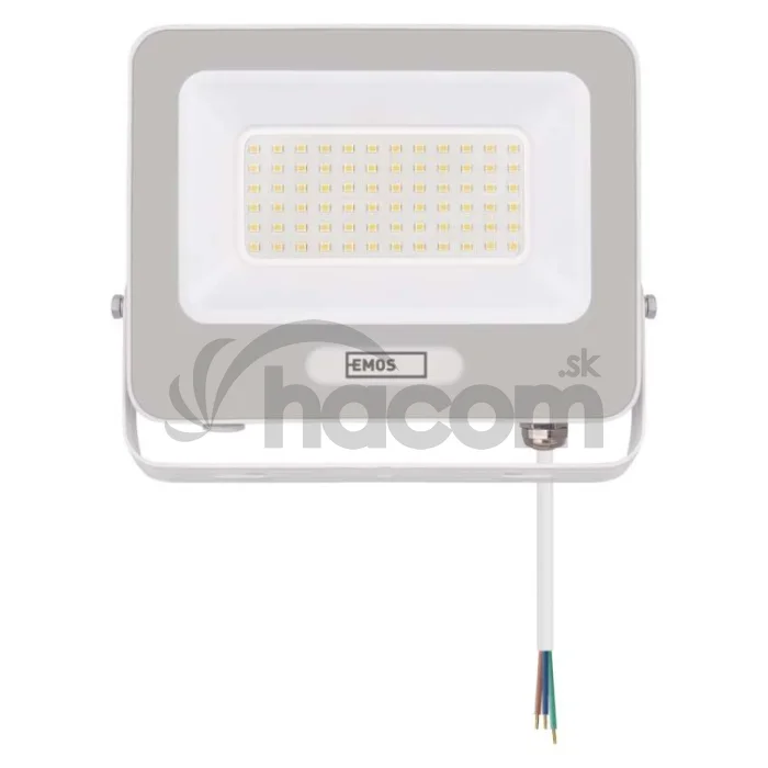 LED reflektor GLARO 50W, biely, IP65, 5000 lm, neutrálna biela