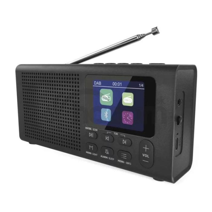Prenosné rádio s Bluetooth P-600B, DAB / DAB+ / FM, čierne