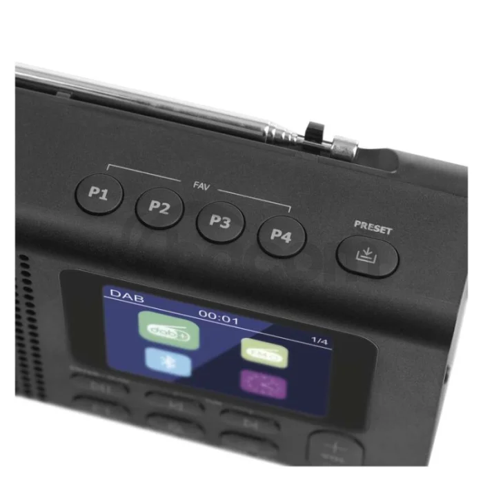Prenosné rádio s Bluetooth P-600B, DAB / DAB+ / FM, čierne
