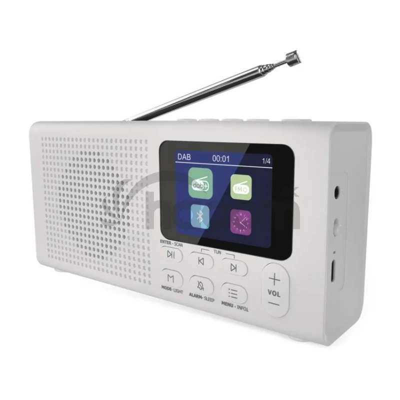 Prenosné rádio s Bluetooth P-600W, DAB / DAB+ / FM, biele