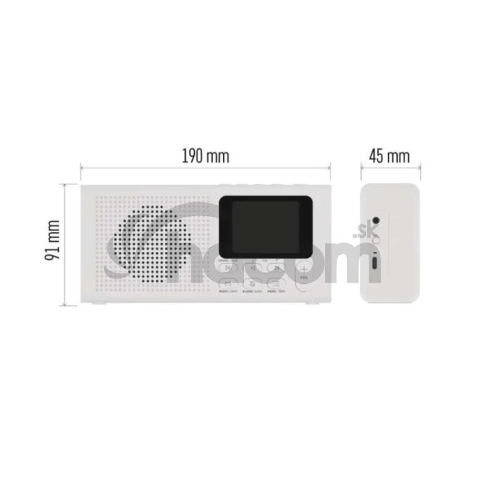 Prenosné rádio s Bluetooth P-600W, DAB / DAB+ / FM, biele
