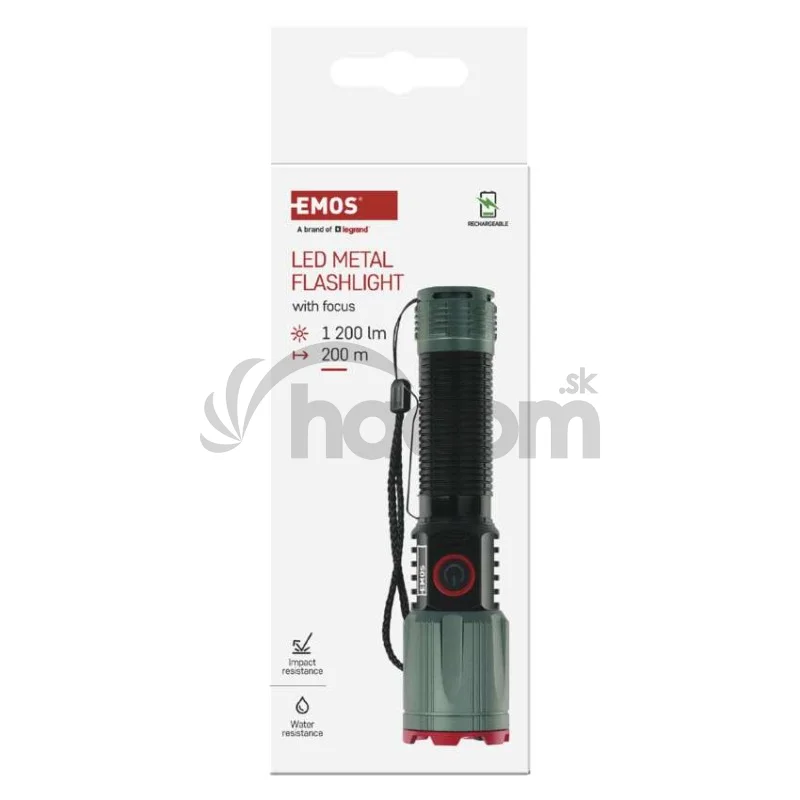 LED nabíjacie kovové svietidlo 1200 lm, 2200 mAh