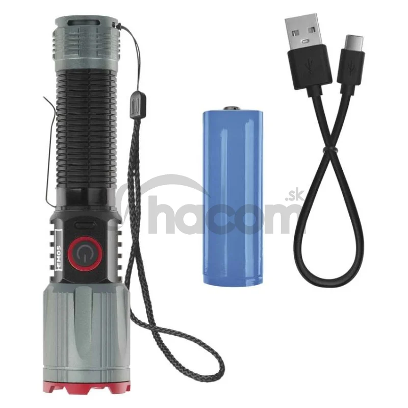LED nabíjacie kovové svietidlo 1200 lm, 2200 mAh