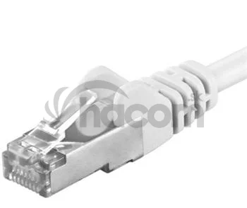 Premiumcord Patch kábel CAT6a S-FTP, RJ45-RJ45, AWG 26/7 0,5 m, biela