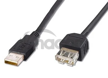 PremiumCord USB 2.0 kábel predlžovací, A-A, 2m, čierny