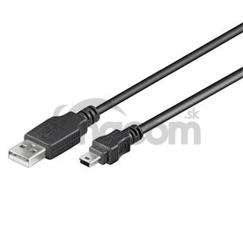 PremiumCord Kábel USB 2.0, A-B mini, 5pinov, 5m