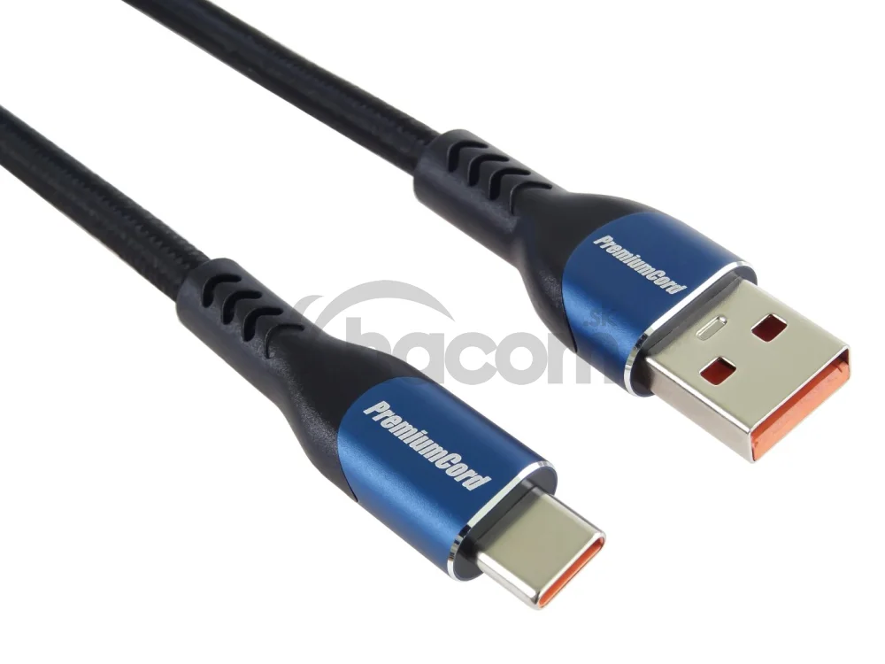 PremiumCord SuperFast 5A USB-C - USB-A 2.0, 1m