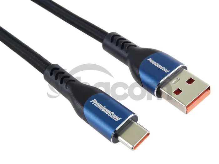 PremiumCord SuperFast 5A USB-C - USB-A 2.0, 1m