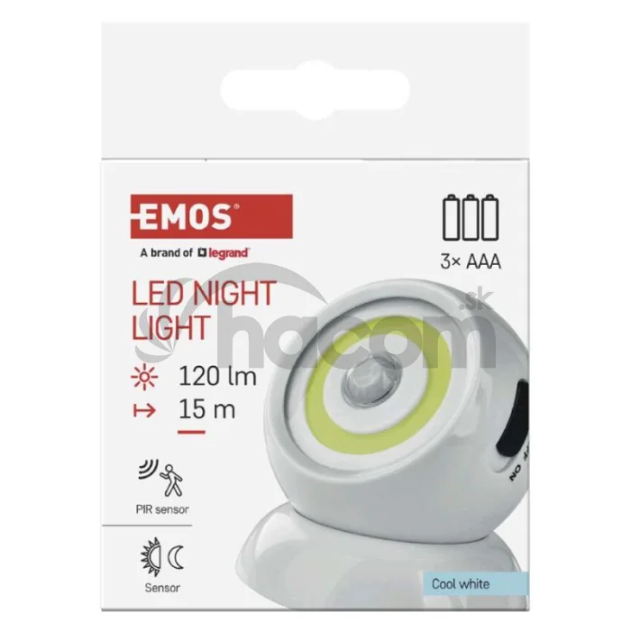 LED nočné svetlo P3324 s pohybovým čidlom