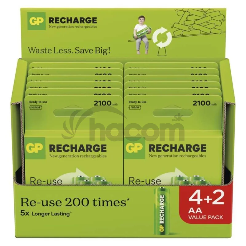 Nabíjacia batéria GP Recharge 2100 AA (HR6) 6 ks