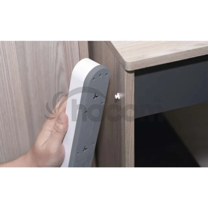 Predlžovací kábel 3 m / 5 zásuvky / s vypínačom / bielo-sivý / 1×USB-A + 1×USB-C / 1,5 mm2