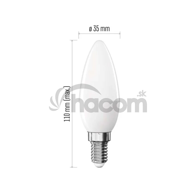 LED žiarovka Basic Candle E14 / 8,8 W (60 W) / 806 lm / Neutrálna biela