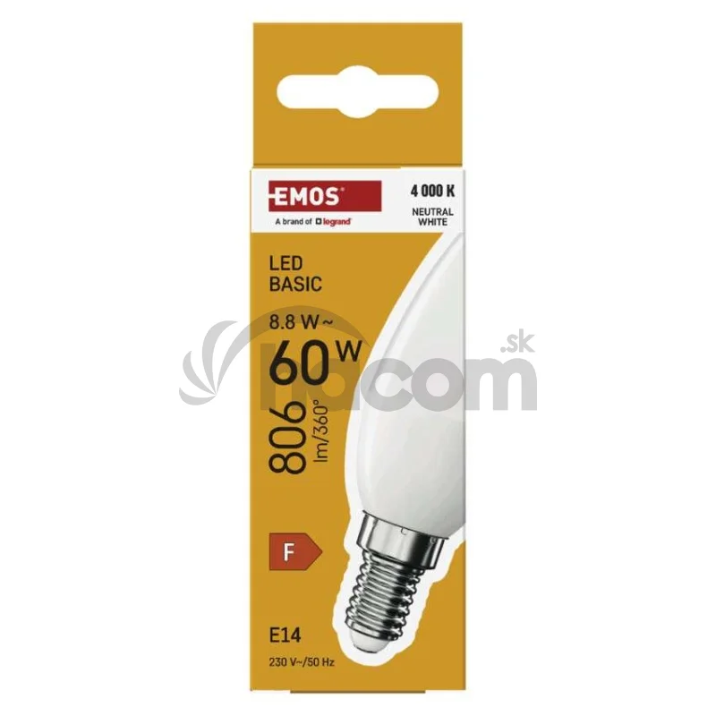 LED žiarovka Basic Candle E14 / 8,8 W (60 W) / 806 lm / Neutrálna biela