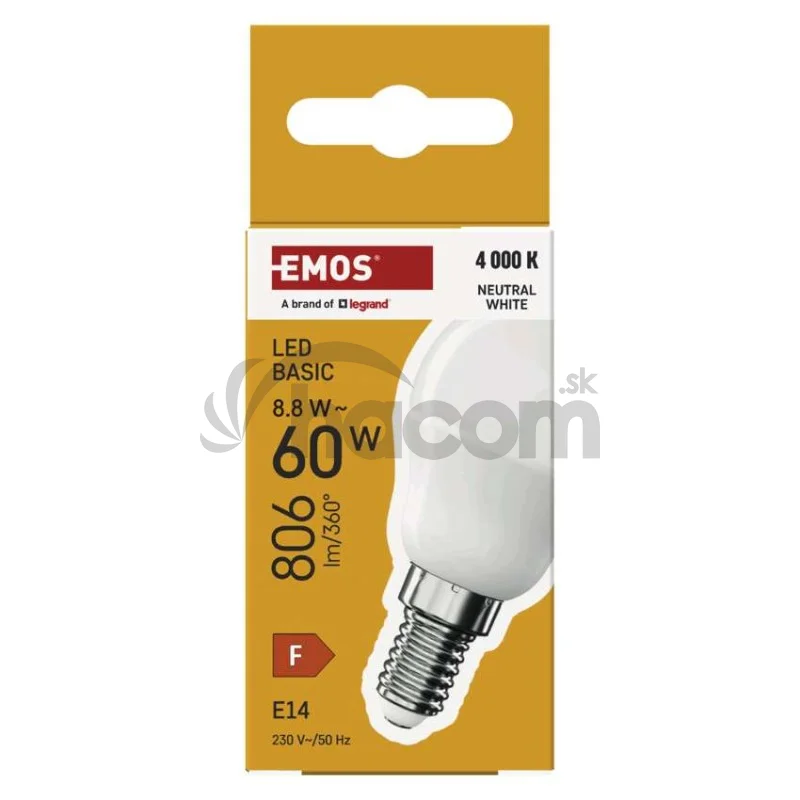 LED žiarovka Basic MINI GLOBE E14 / 8,8 W (60 W) / 806 lm / Neutrálna biela