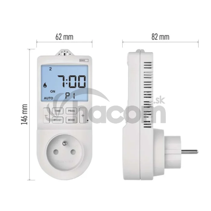 GoSmart Termostat do zásuvky s funkciou digitálneho časovača 2v1 s WiFi