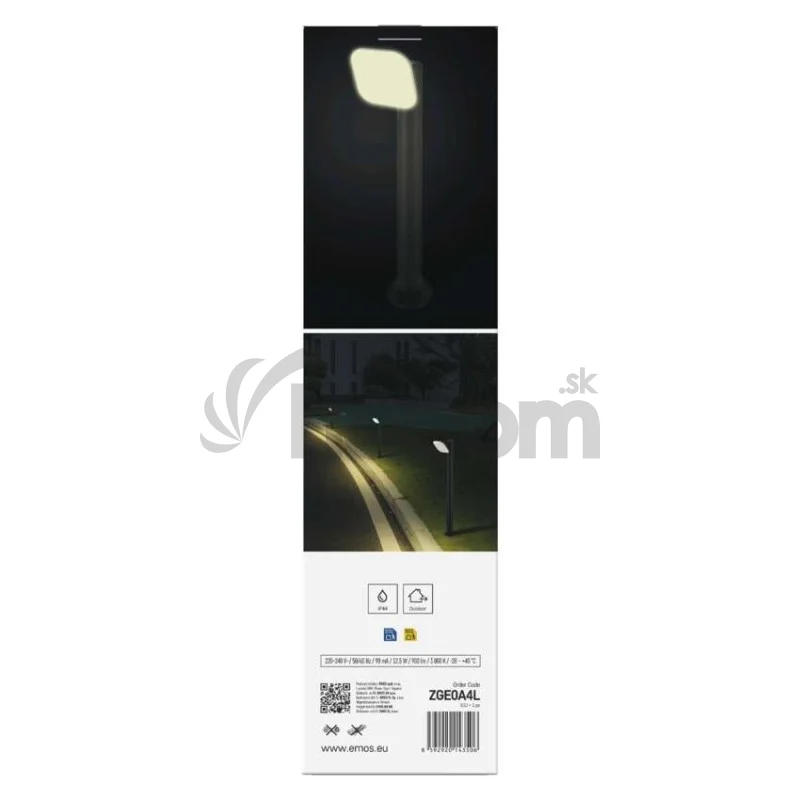 LED záhradné stĺpikové svietidlo NIKA, 12 x 12 x 50 cm, 12,5 W, teplá biela
