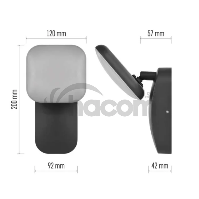 LED záhradné nástenné svietidlo NIKA, 12 x 12 x 20 cm, 12,5 W, teplá biela
