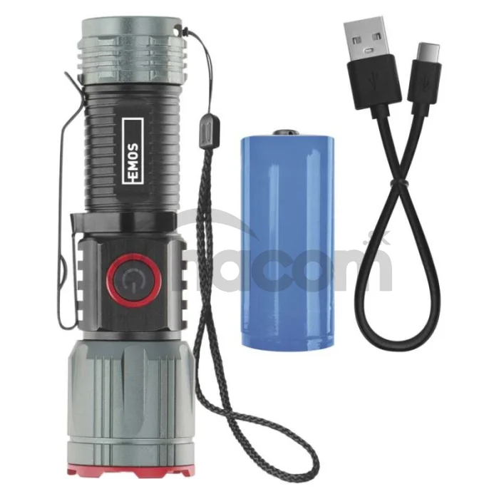LED nabíjacie kovové svietidlo 300 lm, 700 mAh