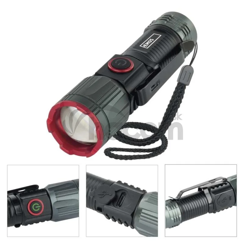 LED nabíjacie kovové svietidlo 300 lm, 700 mAh