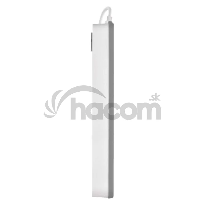 Predlžovací kábel 3 m / 5 zásuvky / s vypínačom / bielo-sivý / 1×USB-A + 1×USB-C / 1,5 mm2