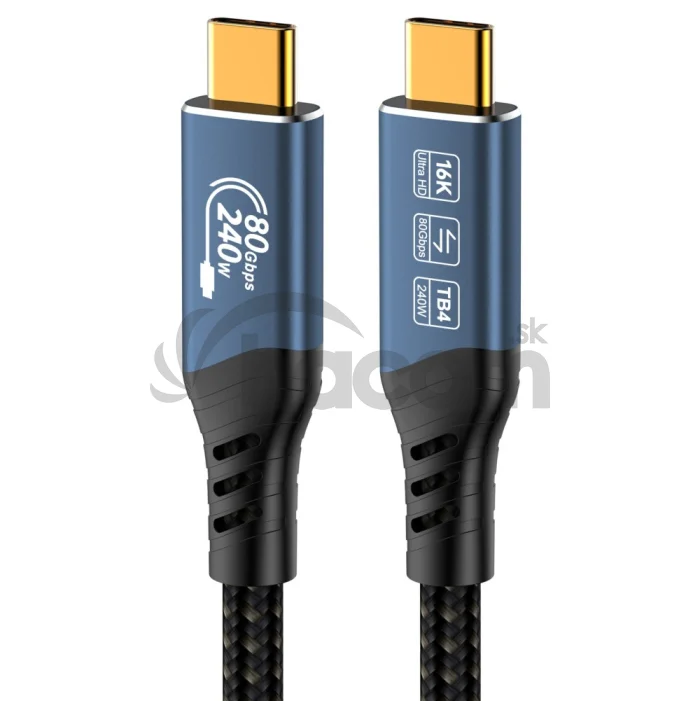 USB4™ Ver2.0 80Gbps 16K @ 60Hz 240W Thunderbolt, 1.5m