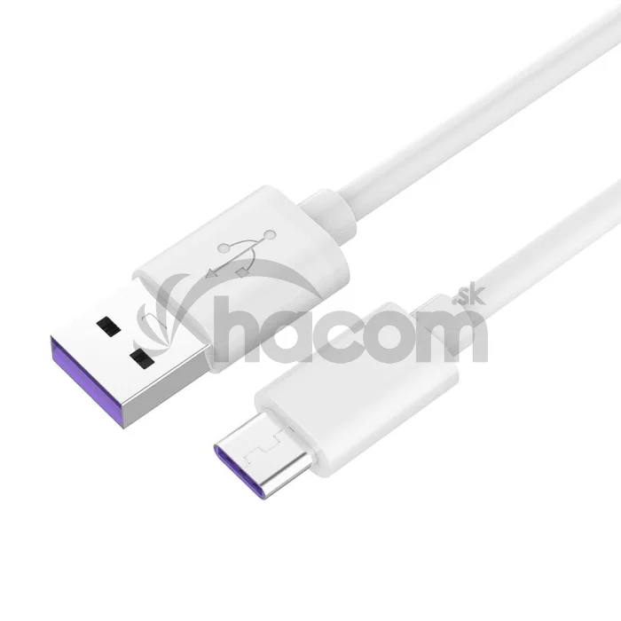 PremiumCord Kábel USB 3.1 C/M - USB 2.0 A/M, Super fast charging 5A, biely, 2m