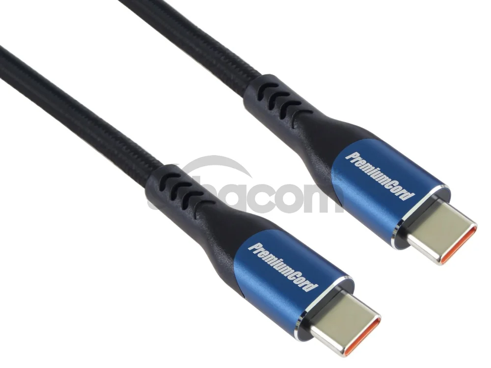 PremiumCord USB-C kábel, 1,5m/5A/100W/20Gbits
