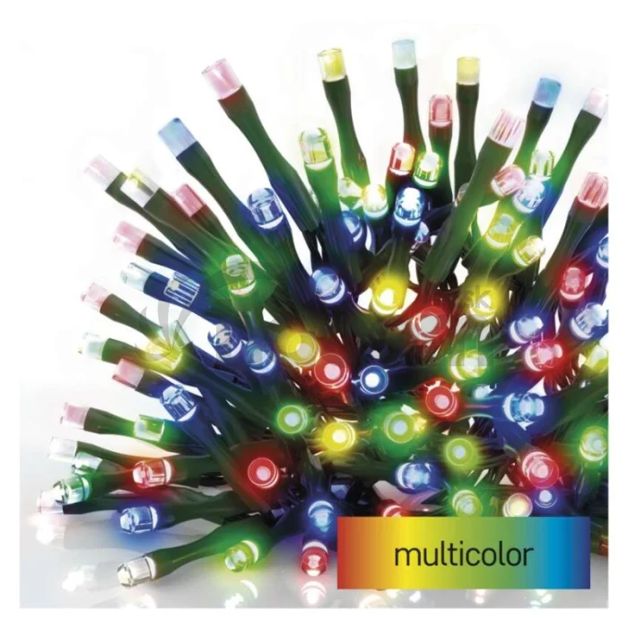 LED vianočná reťaz, 18 m, vonkajšia aj vnútorná, multicolor, programy, časovač