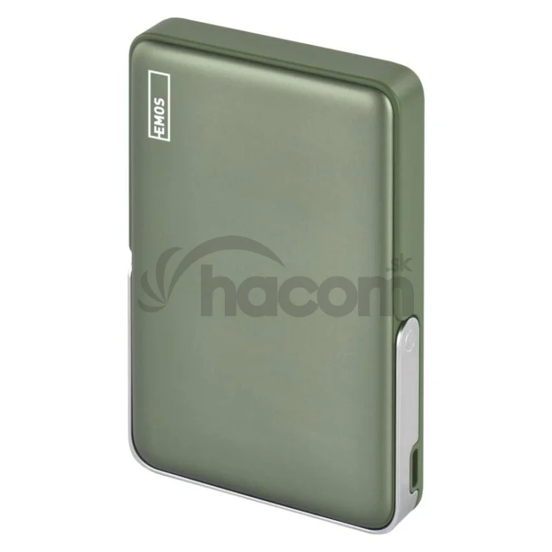 Power bank EMOS WI 1031, 10 000 mAh, 20 W+Wireless, army-green