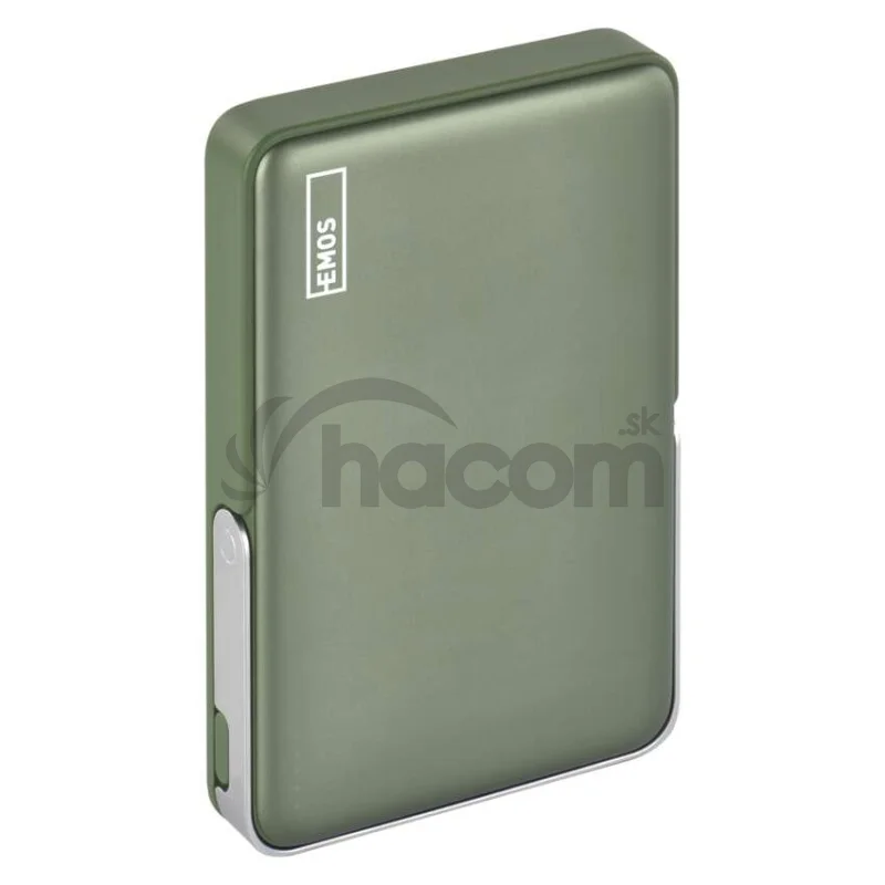 Power bank EMOS WI 1031, 10 000 mAh, 20 W+Wireless, army-green