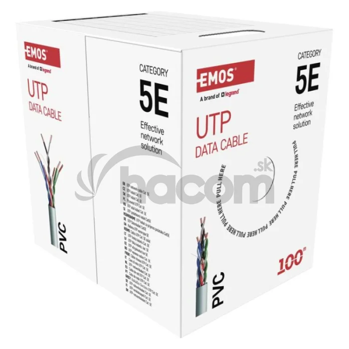 Datový kábel UTP CAT 5E PVC Basic, 100m