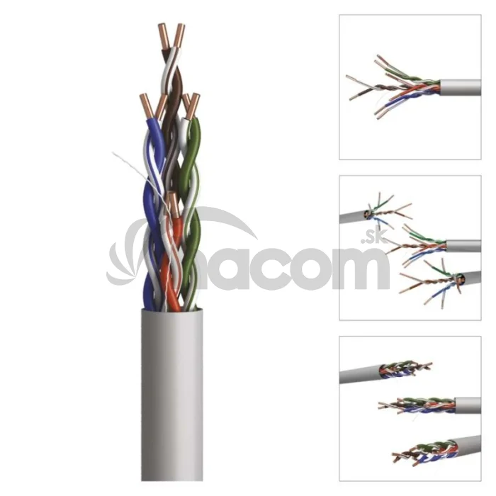 Datový kábel UTP CAT 5E PVC Basic, 100m