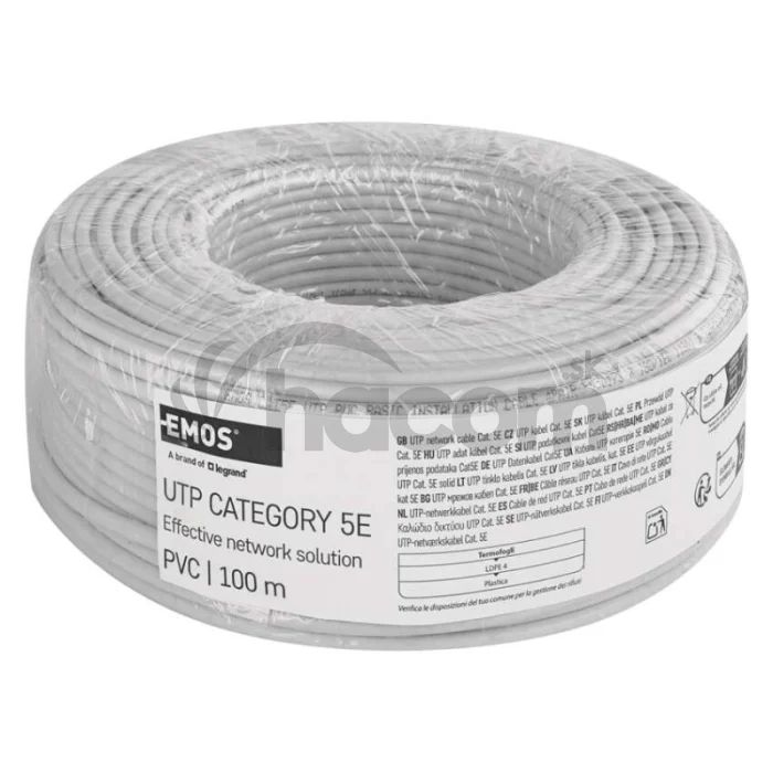 Datový kábel UTP CAT 5E PVC Basic, 100m