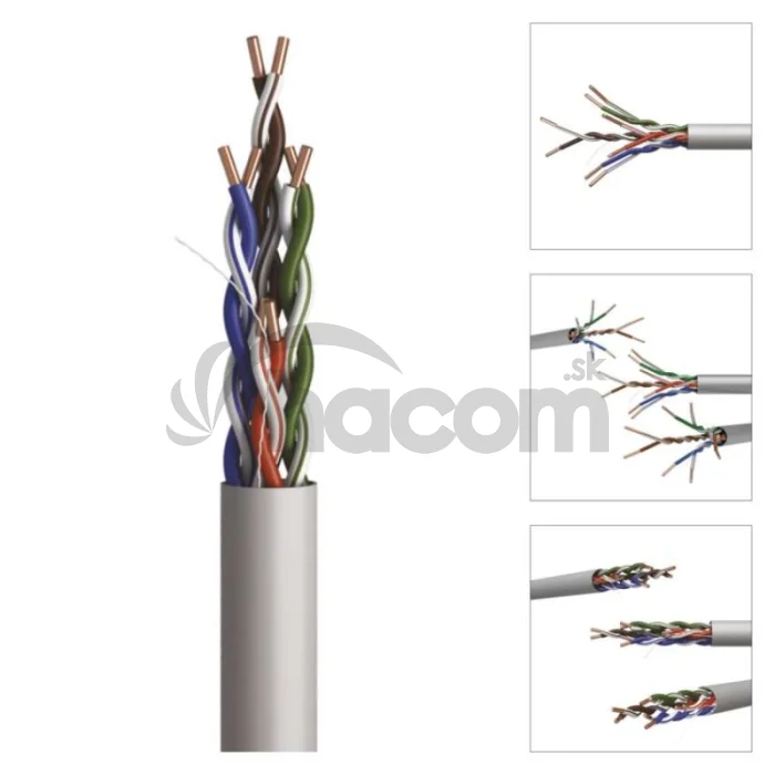 Datový kábel UTP CAT 5E PVC Basic, 100m