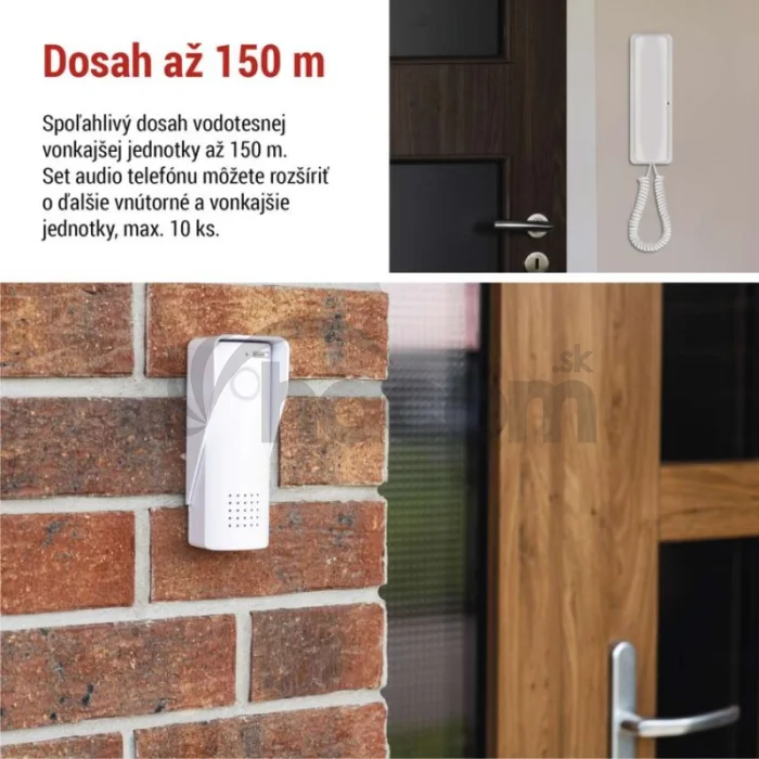 Bezdrôtová sada domáceho audio vrátnika H1088, 1 účastník