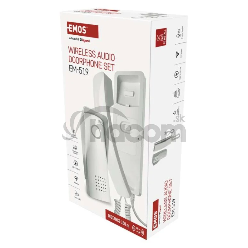 Bezdrôtová sada domáceho audio vrátnika H1088, 1 účastník