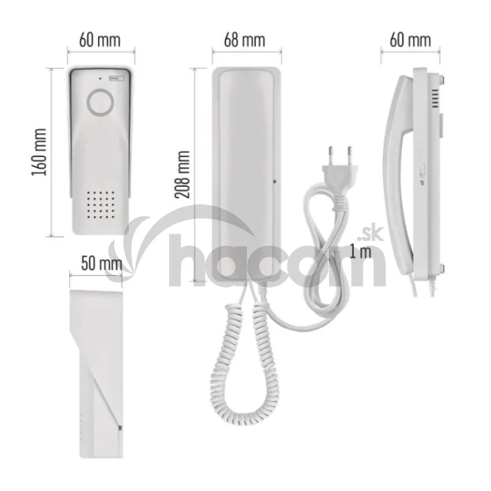 Bezdrôtová sada domáceho audio vrátnika H1088, 1 účastník