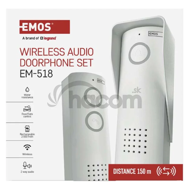 Bezdrôtová sada domáceho audio vrátnika H1087, 1 účastník