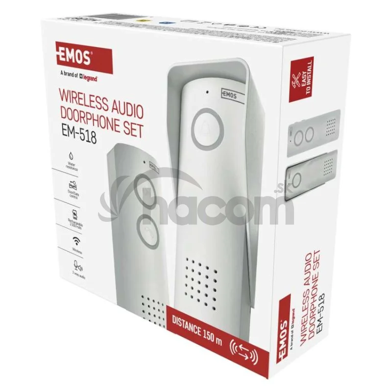 Bezdrôtová sada domáceho audio vrátnika H1087, 1 účastník
