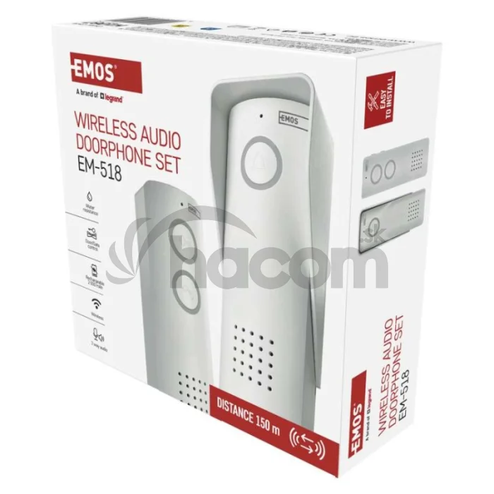 Bezdrôtová sada domáceho audio vrátnika H1087, 1 účastník