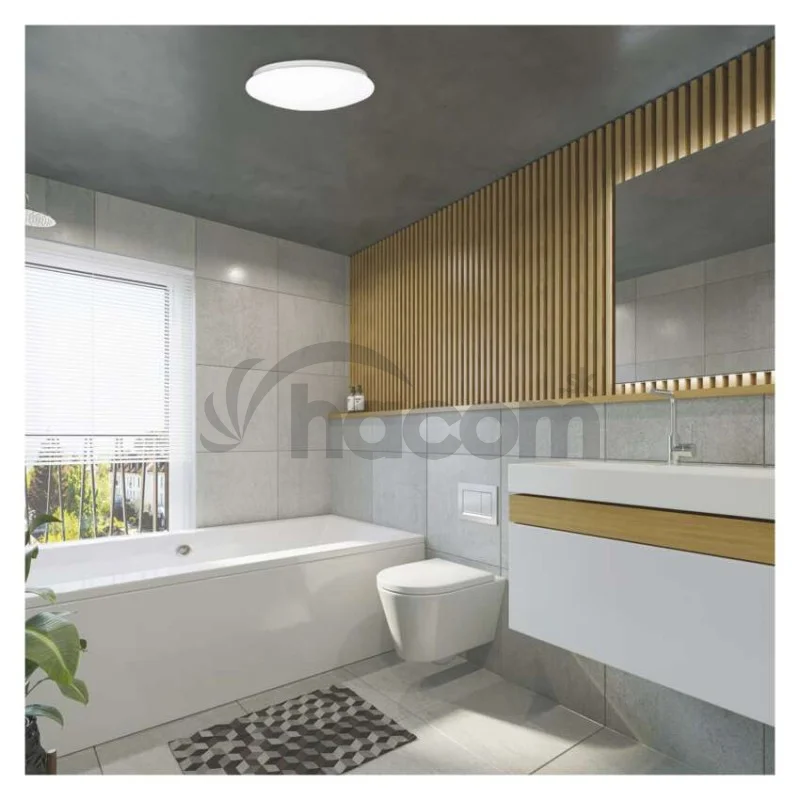 LED stropné svietidlo TIVI, A CLASS, MW sensor, okrúhle biele 12,5W, IP44, Neutrálna biela