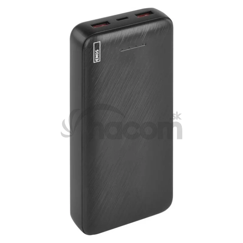 Power bank EMOS AlphaQ3, 20 000 mAh, 22,5 W, čierny