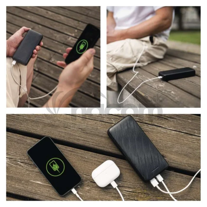 Power bank EMOS AlphaQ3, 20 000 mAh, 22,5 W, čierny