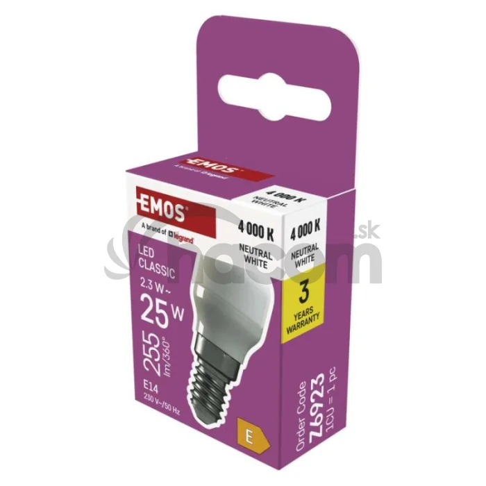 LED žiarovka do chladničiek ST26 / E14 / 2,3W (25 W) / 255 lm / neutrálna biela